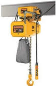 2 Ton Harrington, Electric chain hoist, / motorized trolley, 230/460 volts