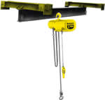 1 Ton Under-Hung push/pull with Hoists, Budgit, 16' span